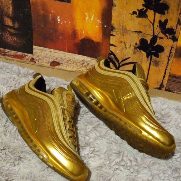 Nike Air Max 97 CT4556-700 Gold Athletic Sneakers - Picture 4 of 7